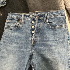 Levi's High Rise Button-Fly Blue Jeans